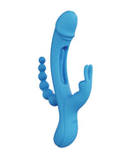Honey Play Box Honey Play Box Trilux Kinky Finger Rabbit Vibrator with Anal Beads - Blue