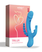 Honey Play Box Honey Play Box Trilux Kinky Finger Rabbit Vibrator with Anal Beads - Blue - Image 5