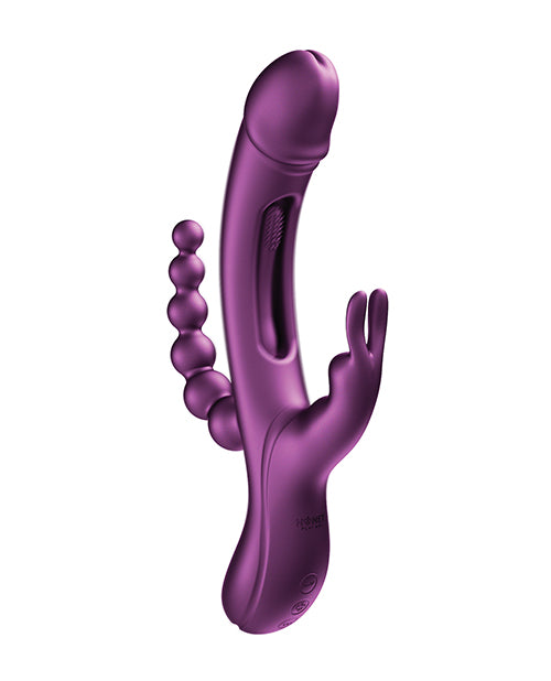 Honey Play Box Honey Play Box Trilux Kinky Finger Rabbit Vibrator with Anal Beads - Purple