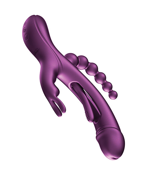 Honey Play Box Honey Play Box Trilux Kinky Finger Rabbit Vibrator with Anal Beads - Purple - Image 2