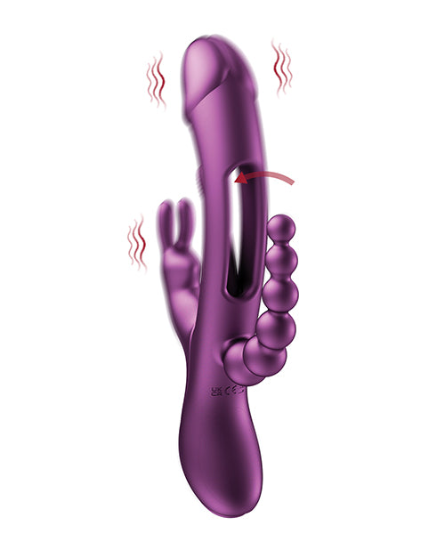 Honey Play Box Honey Play Box Trilux Kinky Finger Rabbit Vibrator with Anal Beads - Purple - Image 3
