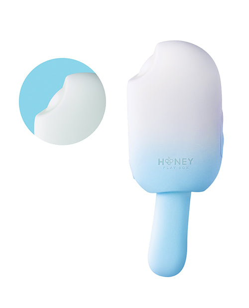 Honey Play Box Honey Play Box Bite Me Sucking Tapping & Vibrating Cream Pop Stimulator - Blue/White - Image 4