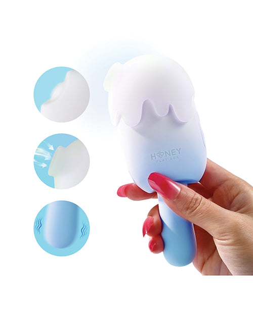 Honey Play Box Honey Play Box Bite Me Sucking Tapping & Vibrating Cream Pop Stimulator - Blue/White - Image 5