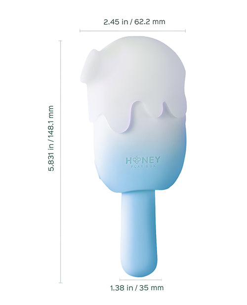 Honey Play Box Honey Play Box Bite Me Sucking Tapping & Vibrating Cream Pop Stimulator - Blue/White - Image 6