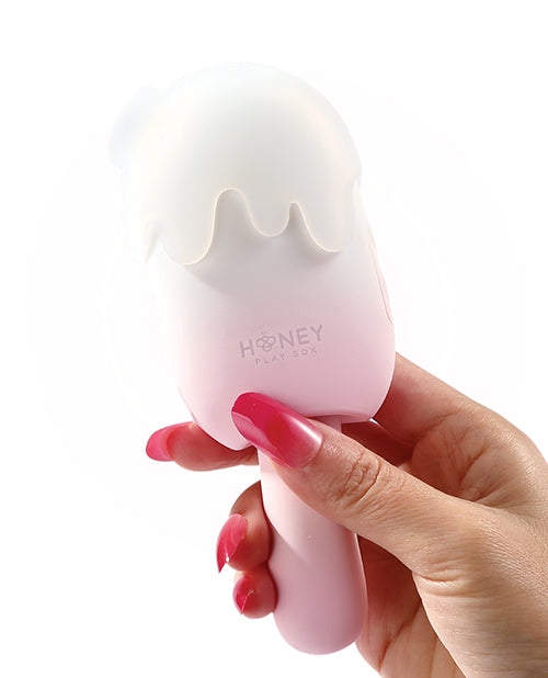Honey Play Box Honey Play Box Bite Me Sucking Tapping & Vibrating Cream Pop Stimulator - Pink/White - Image 2
