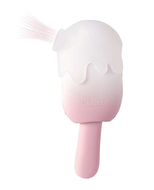 Honey Play Box Honey Play Box Bite Me Sucking Tapping & Vibrating Cream Pop Stimulator - Pink/White - Image 3