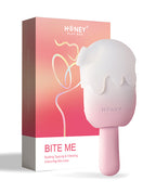 Honey Play Box Honey Play Box Bite Me Sucking Tapping & Vibrating Cream Pop Stimulator - Pink/White - Image 6