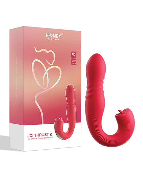 Honey Play Box Honey Play Box Joi Thrust 2 Thrusting G-Spot Vibrator & Clit Licker - Red - Image 2