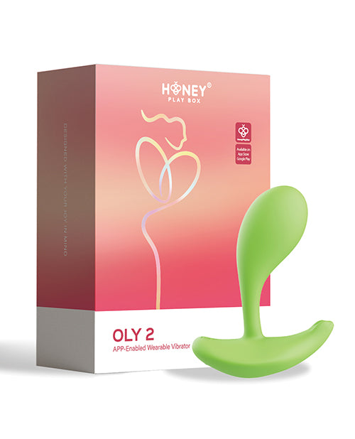 Honey Play Box Honey Play Box Oly 2 Pressure Sensing App-Enabled Wearable Clit & G-Spot Vibrator - Green - Image 2