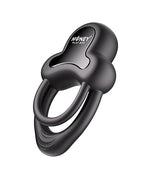 Honey Play Box Honey Play Box Anello Vibrating Double Cock Ring with Clitoral Stimulator - Black