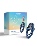 Honey Play Box Honey Play Box Anello Vibrating Double Cock Ring with Clitoral Stimulator - Blue - Image 5
