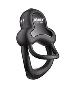 Honey Play Box Honey Play Box Anello Vibrating Double Cock Ring with Clitoral Stimulator - Black - Image 2