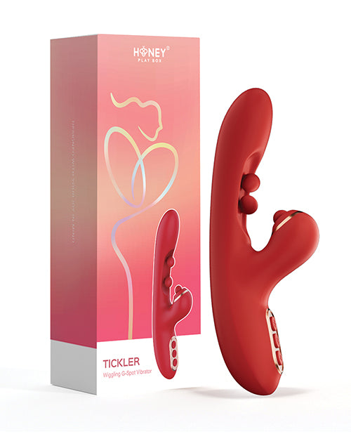 Honey Play Box Honey Play Box Tickler Wiggling G-Spot Vibrator & Tapping Clitoral Stimulator - Red - Image 3