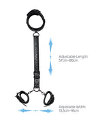 Honey Play Box Honey Play Box Locking Harness Collar to Wrist Restraints - Black - Image 3
