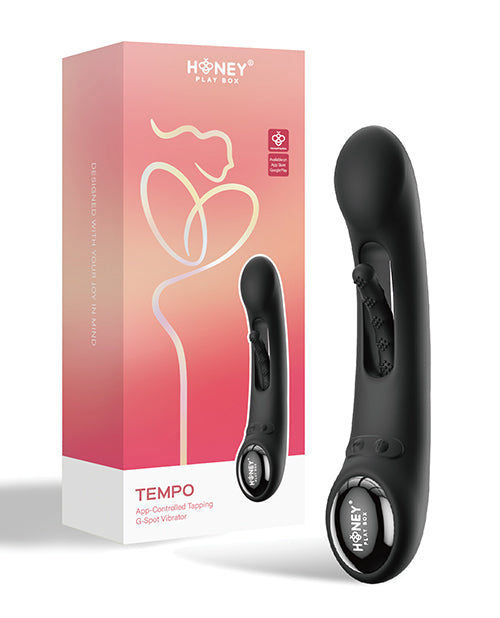 Honey Play Box Honey Play Box Tempo Pressure Sensing App-Controlled Flapping Vibrator - Black - Image 5