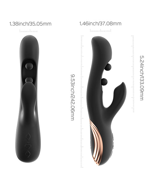 Honey Play Box Honey Play Box Gem Twin Balls Rabbit Vibrator - Black - Image 3