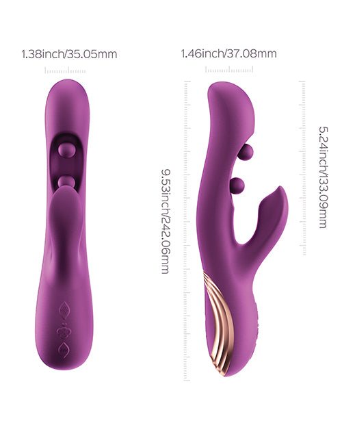 Honey Play Box Honey Play Box Gem Twin Balls Rabbit Vibrator - Purple - Image 3