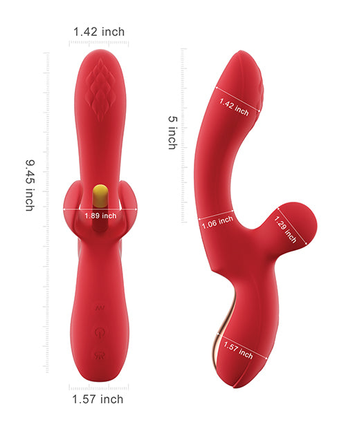 Honey Play Box Honey Play Box Fortexa Kinky Finger Flapping Clit & G-Spot Vibrator - Red - Image 5