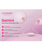 Lovense Lovense Gemini Vibrating Nipple Clamps - Pink - Image 8