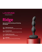 Lovense Lovense Ridge Bumpy Anal Plug - Black - Image 6