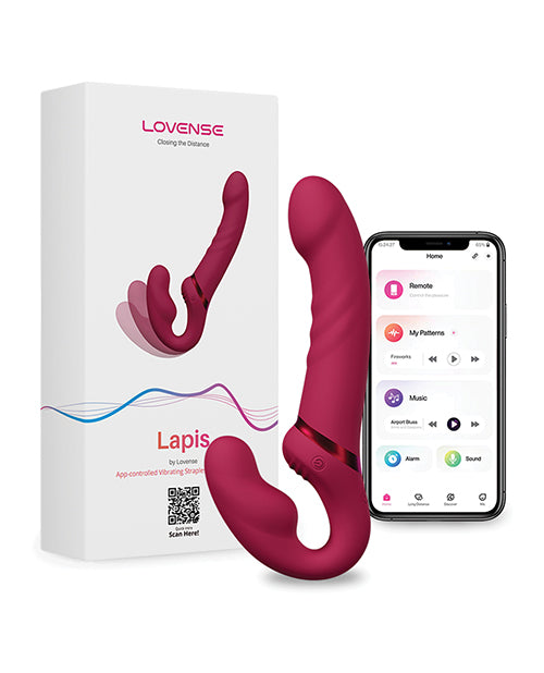 Lovense Lovense Lapis Vibrating Strapless Strap-On - Pink - Image 5