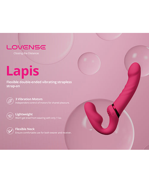 Lovense Lovense Lapis Vibrating Strapless Strap-On - Pink - Image 6