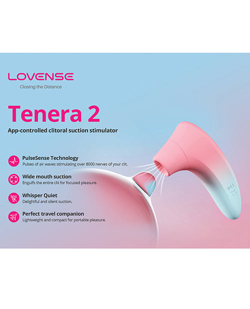 Lovense Lovense Tenera 2 Bluetooth Clitoral Suction Stimulator - Pink/Blue - Image 7
