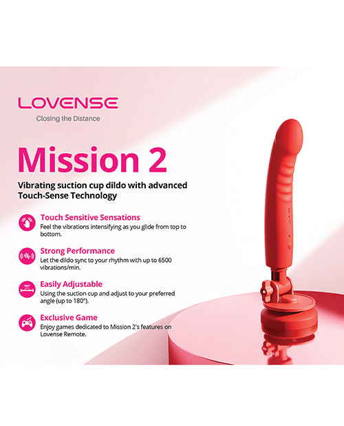 Lovense Lovense Mission 2 Touch-Sensitive Tech - Red - Image 7