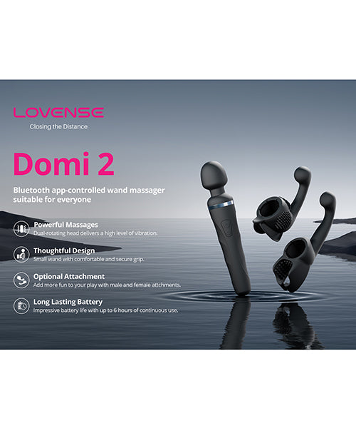 Lovense Lovense Domi 2 App-Controlled Mini Wand - Black - Image 4