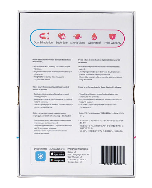Lovense Lovense Dolce App-Controlled Dual Vibrator - Pink - Image 3