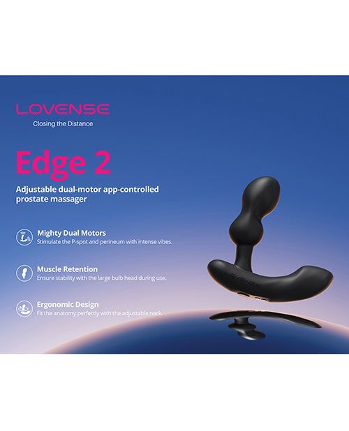Lovense Lovense Edge 2 App-Controlled Adjustable Prostate Massager - Black - Image 6