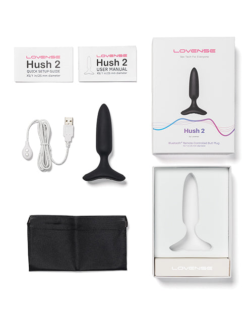 Lovense Lovense Hush 2 App-Controlled Vibrating Butt Plug - 1" - Black - Image 5