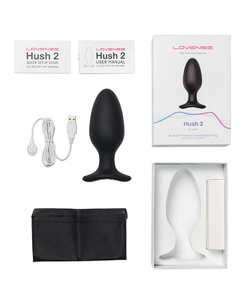 Lovense Lovense Hush 2 App-Controlled Vibrating Butt Plug - 2.25" - Black - Image 5
