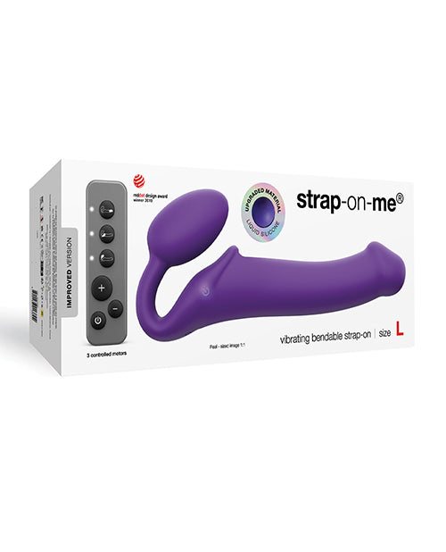 Strap-On-Me Strap On Me Vibrating Bendable Strapless Strap On - Large - Purple - Image 2