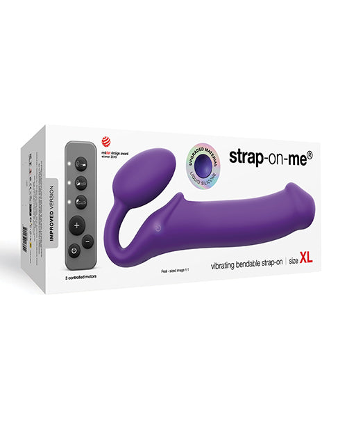 Strap-On-Me Strap On Me Vibrating Bendable Strapless Strap On - XLarge - Purple - Image 2