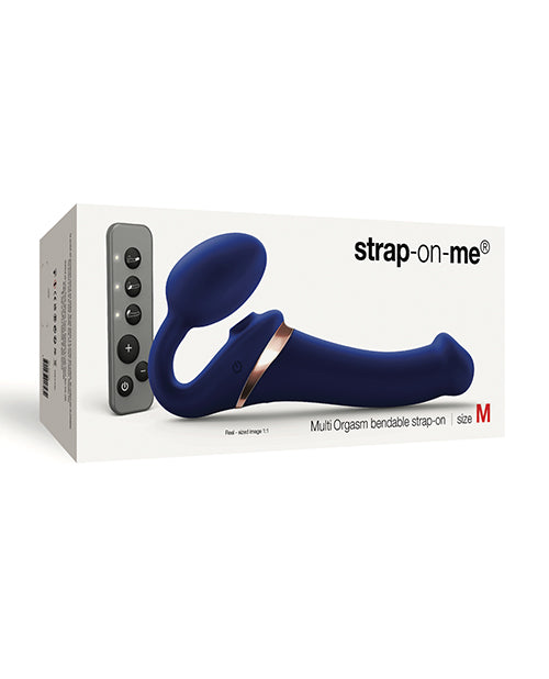 Strap-On-Me Strap-On-Me Multi Orgasm Bendable Strapless Strap-On - Night Blue Medium - Image 3