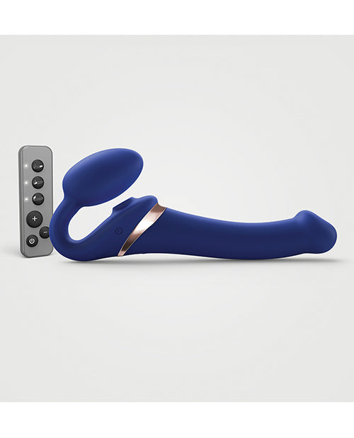 Strap-On-Me Strap-On-Me Multi Orgasm Bendable Strapless Strap-On - Night Blue Medium