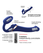 Strap-On-Me Strap-On-Me Multi Orgasm Bendable Strapless Strap-On - Night Blue Large - Image 3