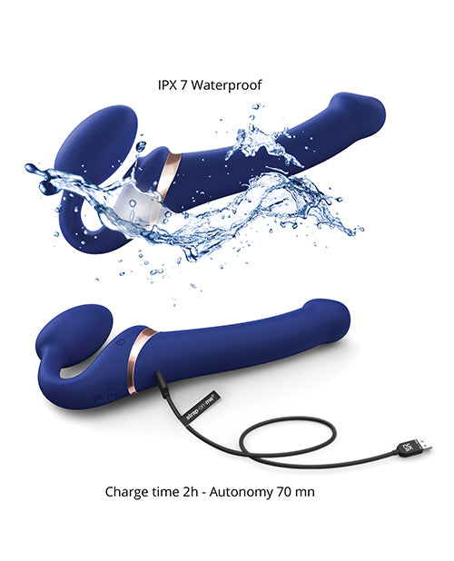Strap-On-Me Strap-On-Me Multi Orgasm Bendable Strapless Strap-On - Night Blue Large - Image 5