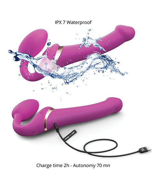 Strap-On-Me Strap-On-Me Multi Orgasm Bendable Strapless Strap-On - Fuchsia Small - Image 5