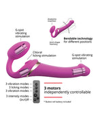 Strap-On-Me Strap-On-Me Multi Orgasm Bendable Strapless Strap-On - Fuchsia Large - Image 4