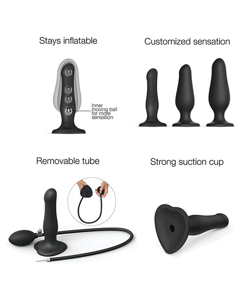 Strap-On-Me Strap-On-Me Inflatable Dildo Plug - Black - Image 5