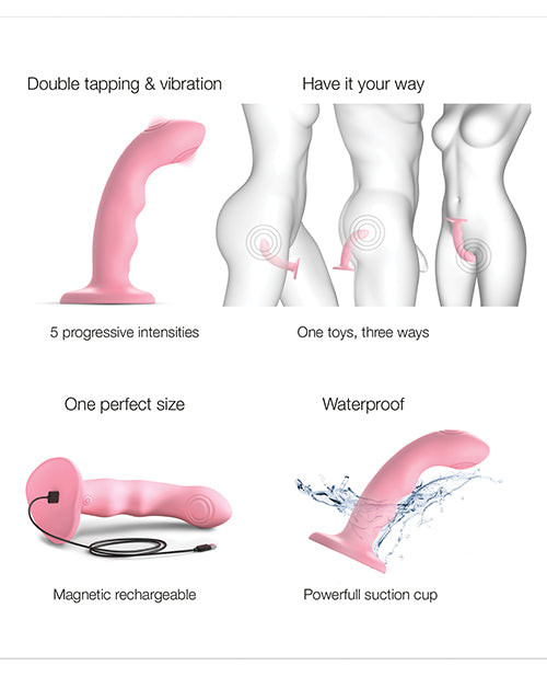 Strap-On-Me Strap-On-Me Tapping Dildo Wave - Rose Coral - Image 3