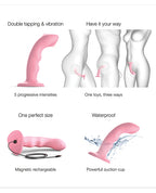 Strap-On-Me Strap-On-Me Tapping Dildo Wave - Rose Coral - Image 3