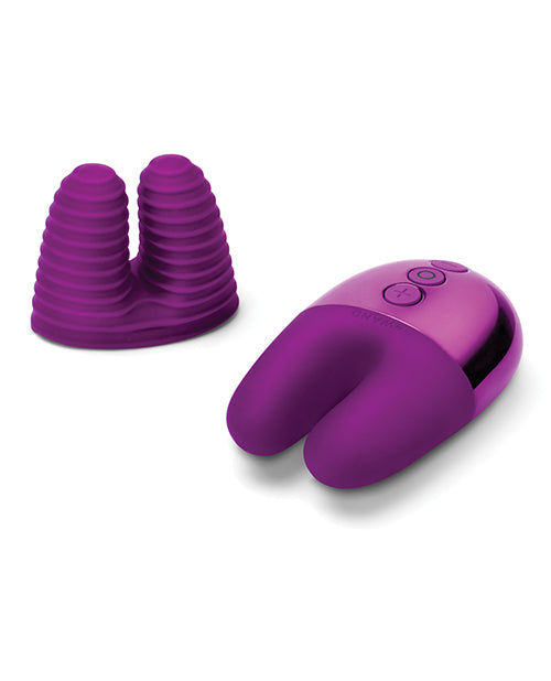 Le Wand Le Wand Double Vibe Bunny-Eared Vibrator - Cherry