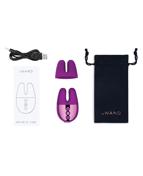 Le Wand Le Wand Double Vibe Bunny-Eared Vibrator - Cherry - Image 4