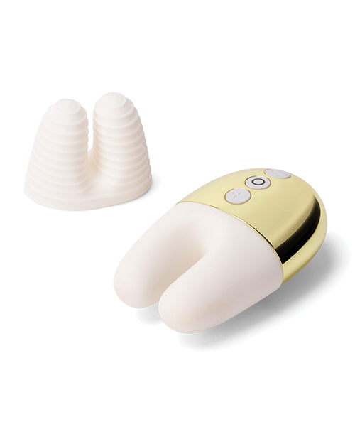 Le Wand Le Wand Double Vibe Bunny-Eared Vibrator - White Gold - Image 3