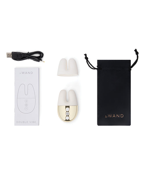 Le Wand Le Wand Double Vibe Bunny-Eared Vibrator - White Gold - Image 4