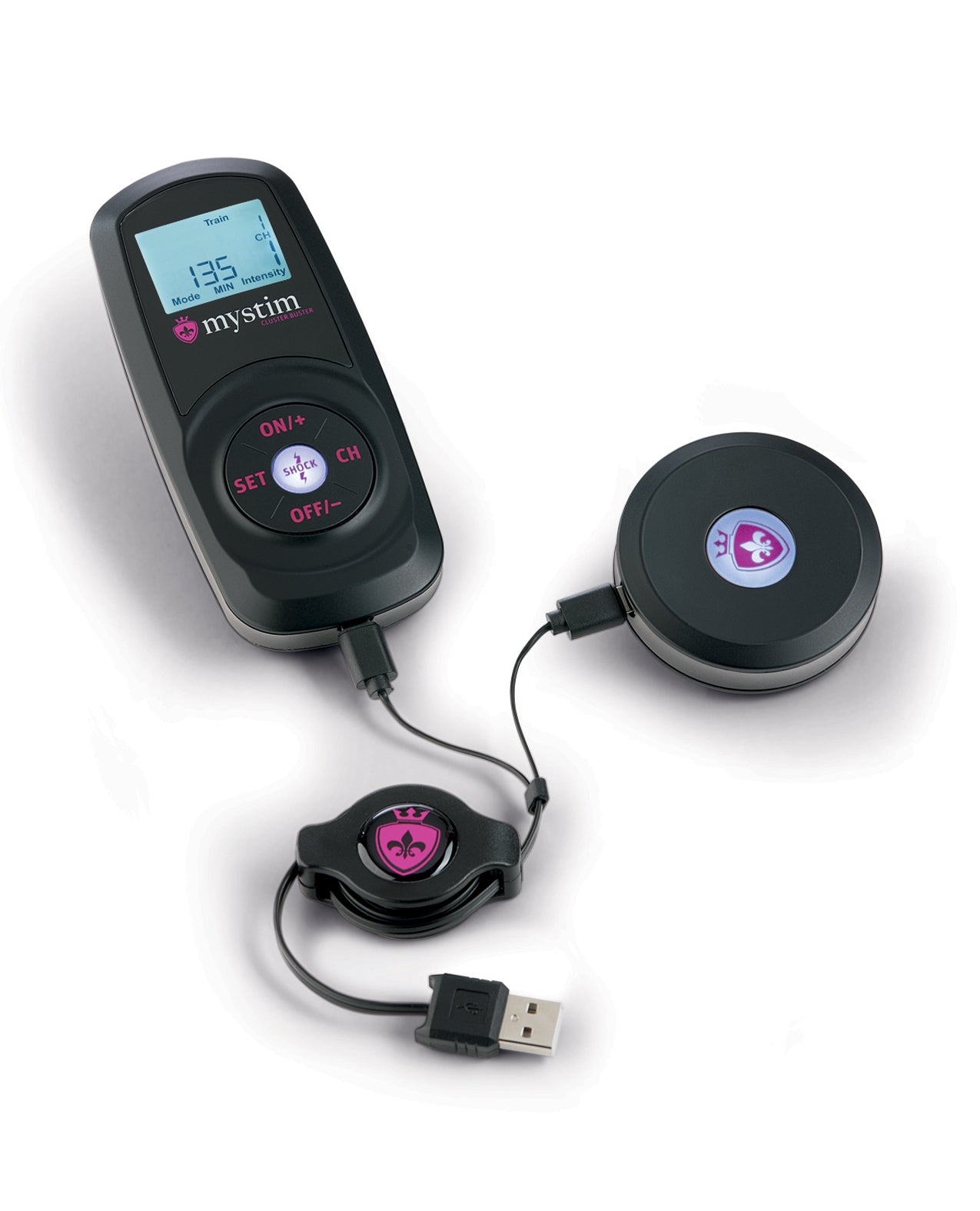 Mystim Mystim Cluster Buster Wireless E-Stim Remote Control Kit - Black - Image 2