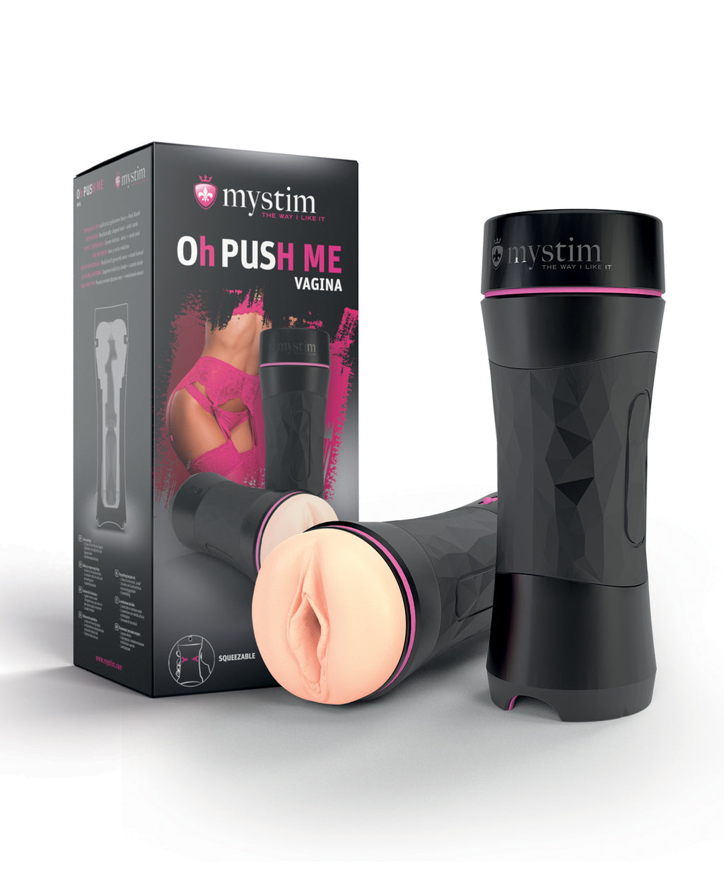 Mystim Mystim Oh PUSH ME Masturbator - Vagina - Black - Image 4
